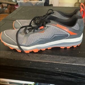 Merrell Trail Runners in Gray and Orange